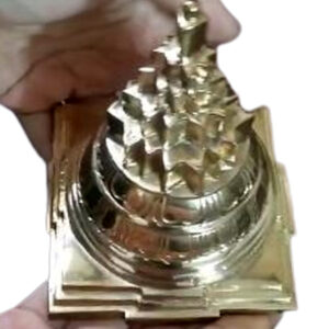 7LI3 - Aadhyathmik Sri Chakra Maha Meru Saptha Dathu Aimpon+2 Saptha Loha Idol 4.25inch 2425grams