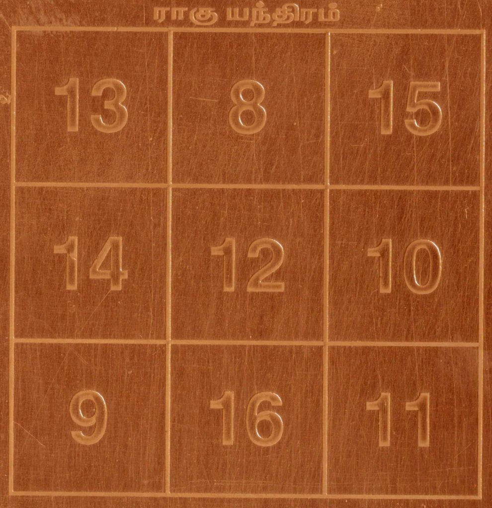 Raghu Yen Yantra Raahu Number Yantram Rahu Graha Yendram In Copper ...
