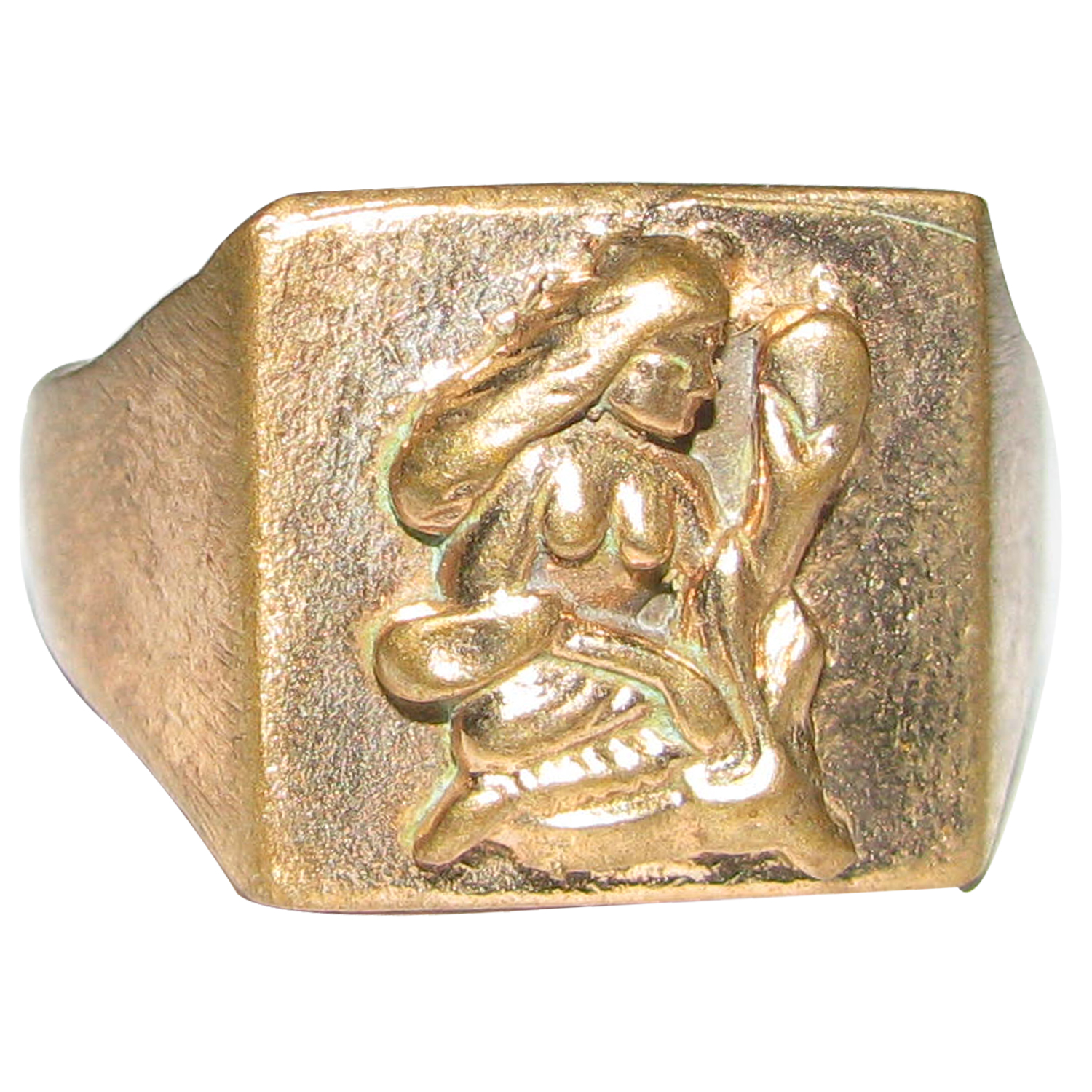Aadhyathmika Aimpon Panchalogam Kanya / Kanni Rashi (Rasi) Ring Panchaloha Virgo Zodiac Sign Ring (5 Metals Panchadhatu) - A4815