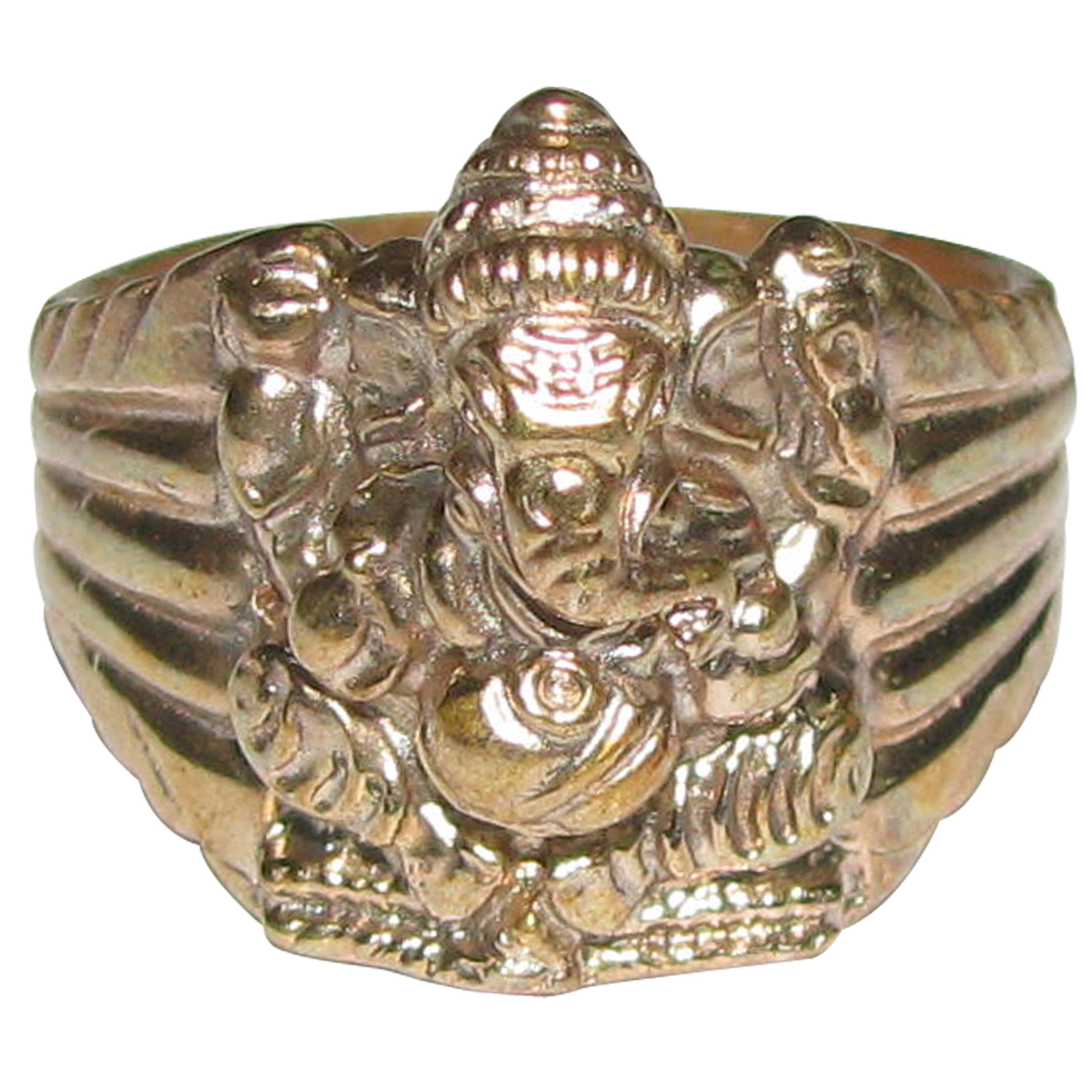 Aadhyathmika Aimpon Panchalogam Vinayakudu Ring Panchaloha Vinayagar Ring (5 Metals Panchadhatu) - A4836