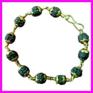 8LB2- Aadhyathmik Strong Rudraksha Ashtaloha Capped Bracelet To Lead Healthy Satisfactory Lifestyle