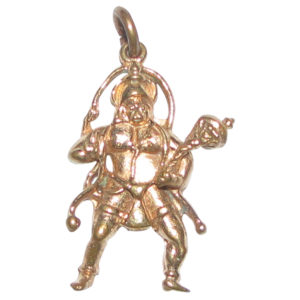 Aadhyathmik Aimpon Panchaloha Abhaya Anjaneya Veer Hanuman Locket - S952808