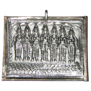 Saptha Matrikas Copper And Silver Crafted Pendant - A5321