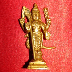 Murugan Brass Idol Skanda Statue Kartikeya Sculpture Figurine Subramanya Swamy Murthi - S960508