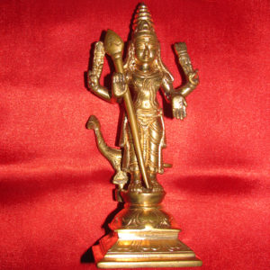 Aadhyathmik Aimpon Panchaloha Skanda Panchadhatu Statue Kartikeya Subramanya Swamy Murthi Idol - S960498