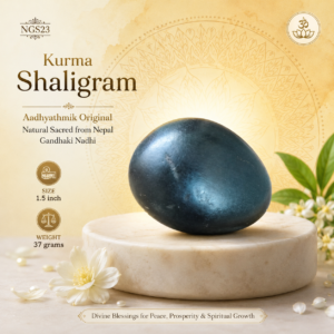 NGS23 - Kurma Shaligram Aadhyathmik Original Natural Sacred from Nepal Gandhaki Nadhi 1.5inch 37grams