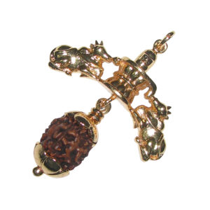 Ashtadathu Ashtalogam Shivalingam Nandi Basavanna Rudraksha Pendant Kavach - S953116
