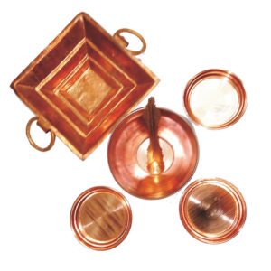 Pure 100% Copper Agnihotra Kit Havan Kund Homagundam Set - S414297-03