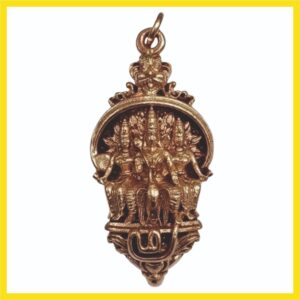 7DP2 - Aadhyathmik Valli Devasena Sametha Subrahmanya Valli Devayani Murugan Sapthadathu Pendant 2inch 18grams