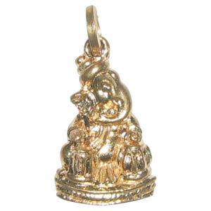 Ashtadathu Ashtalogam Tabla Ganesh Ashtaloha Pendant 1 Inch Matt Finish - S961638