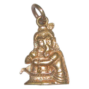 Ashtadathu Ganesh Hugging Shivling Ashtalogam Pendant In Ashtaloha Matt Finish - S954178