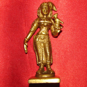 S9031-25 - Aadhyathmik Kodhai Andal Godhadevi Brass Idol 3.5inch 160grams Remedy for Pure Love and Devotion