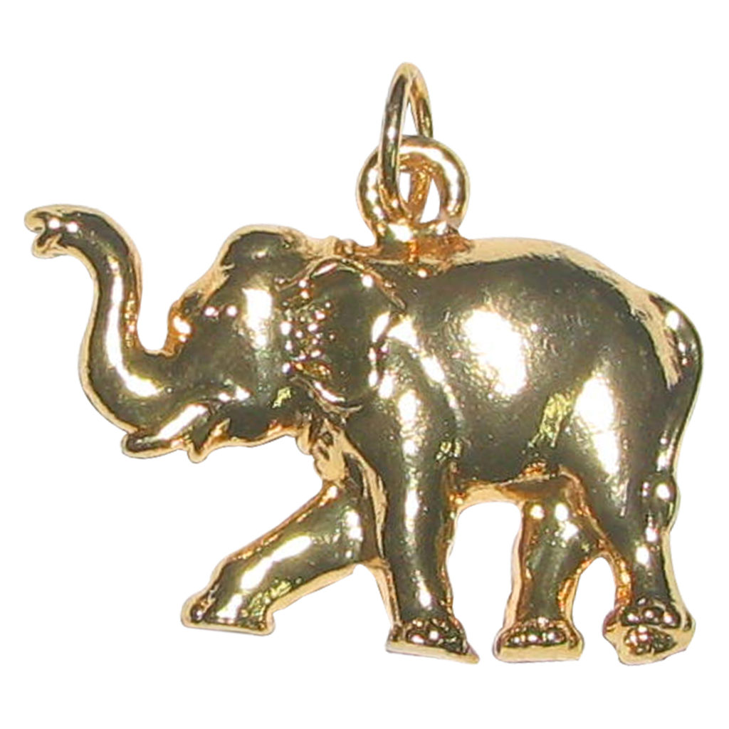 V002602 Airavata Kavach Elephant White Metal Pendant For Promotion