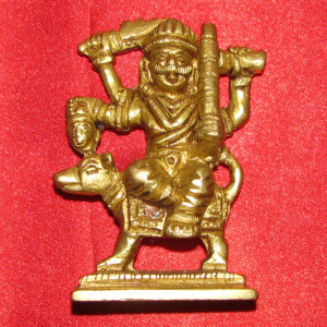 Aadhyathmik Kalabhairava Idol in Brass 3 Inch 135grams - S9031-49