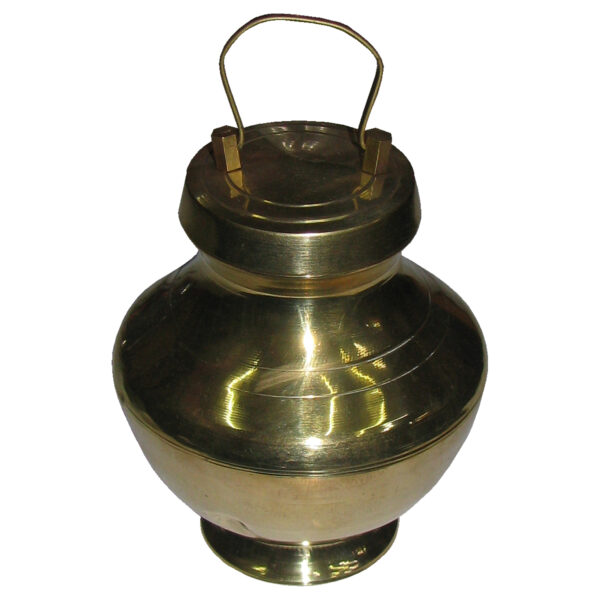 Kamandal Kamandalam with Lid Holy Water Pot in Brass 5.5 Inch - S966738