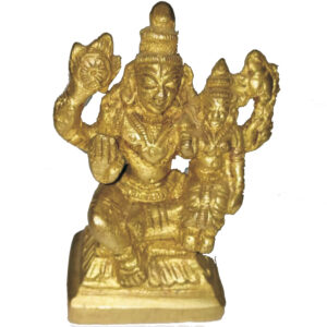 Maha Vishnu with Lakshmi Idol in Brass 2 Inch 125grams - S840387