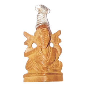 Original Sandalwood Ganesh Chandana Ganapathi Silver Pendant - S9099