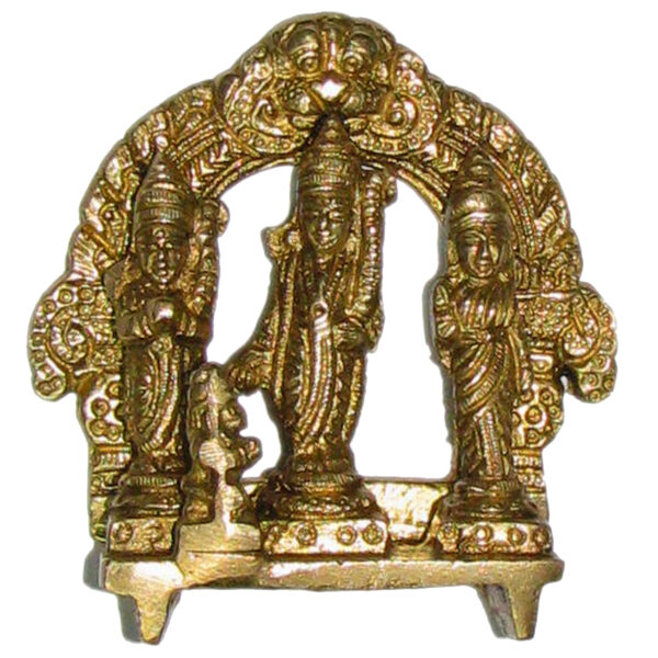 Ram Darbar Idol SitaRam Lakshman Hanuma in Brass 3 Inch - S915678