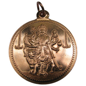 Aadhyathmik Jai Maa Durga Pure Copper Pendant Devi Durga With Lion Kavach Locket Raagi Roopu - S932248-02