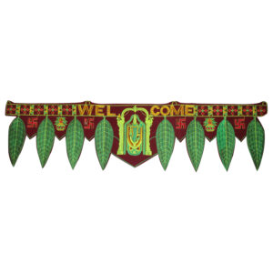 Balaji Mango Leaf Door Thoranam Venkateswara Swamy Toran Fabric Perumal Embroidery Work - S954538