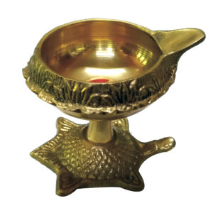 Kuber Diya Kubera Deepam on Kurma Stand in Brass - S914528-02