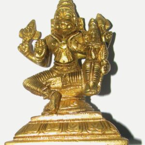 Lakshmi Narasimha Statue Singa Perumal Idol in Brass 2.25 Inch - S906628