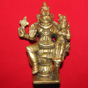 Lakshmi Narasimha Vigraha Laxmi Narasimha Ittadi Statue Singa Perumal Pittalai Vigraham Idol in Brass 3.5 Inch - A963208