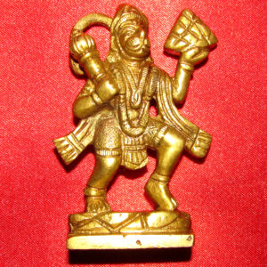 Aadhyathmik Sanjeevani Hanuma Vigraha Anjaneya Carrying Parvatha Statue Idol in Brass 3inch 134grams - S9031-47