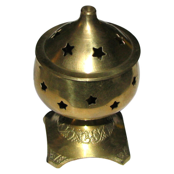 Star Shadow Wind Resistant Brass Oil Puja Diya Deepam Villaku 2.75 Inch - S953648