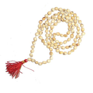 Thella Guruginja Tantrik Mala White Gunja Guriginja Gundu Mani Chirmi Seed Mala Natural - S954558
