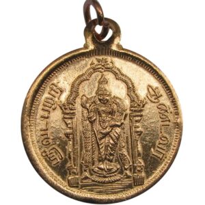 CP217-Subrahmanya Vadapalani Muruga with Saravana Bhava Yantra Pendant in Copper 25mm