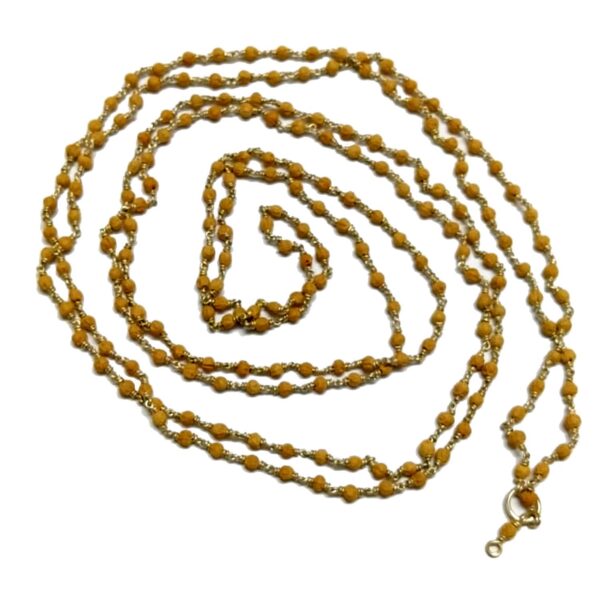 S967358 - Aadhyathmik Parvathi Silver Mala Fulfills Good Desires and Removes Bad Habits 108 Tiny Beads