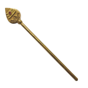 Aadhyathmik 100% Original Pure Aimpon Murugan Vel Ayudham Panchalogam Subrahmanya Shoolam Panchdathu Karthikeya Sulam Panjalokam Skanda Bhaalayud Panchaloha 5 Inch 22g - S9036-11