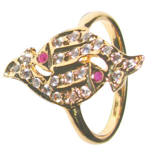 Aadhyathmik Aimpon Meen Modhiram Panchalogam Chepa Vungaram Panchaloha Machli Angooti 5 Metals Panchadhatu Fish Ring - S961787