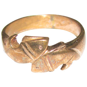 Aadhyathmik Aimpon Meen Modhiram Panchalogam Chepa Vungaram Panchaloha Machli Angooti 5 Metals Panchadhatu Fish Ring - S965128