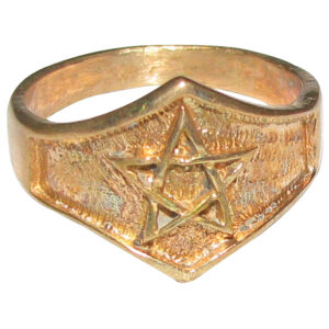 Aadhyathmik Aimpon Panchalogam Star Pentagon Ring Panchaloha Five Pointed Star Ring 5 Metals Panchadhatu Nakshatra Ring - S960328