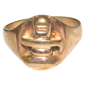 Aadhyathmik Aimpon Panchaloha Sivalingam Modhiram Panchdathu Shivalingam Angooti Panchalogam Shivling Tripundra Tilak Ring Vungaram - S952478