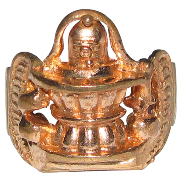 Aadhyathmik Aimpon Sivalingam Modhiram Panchaloha Shivalingam Vungram Panchdathu Shivling Angooti Panchalogam Shiv Ling Ring - S965687