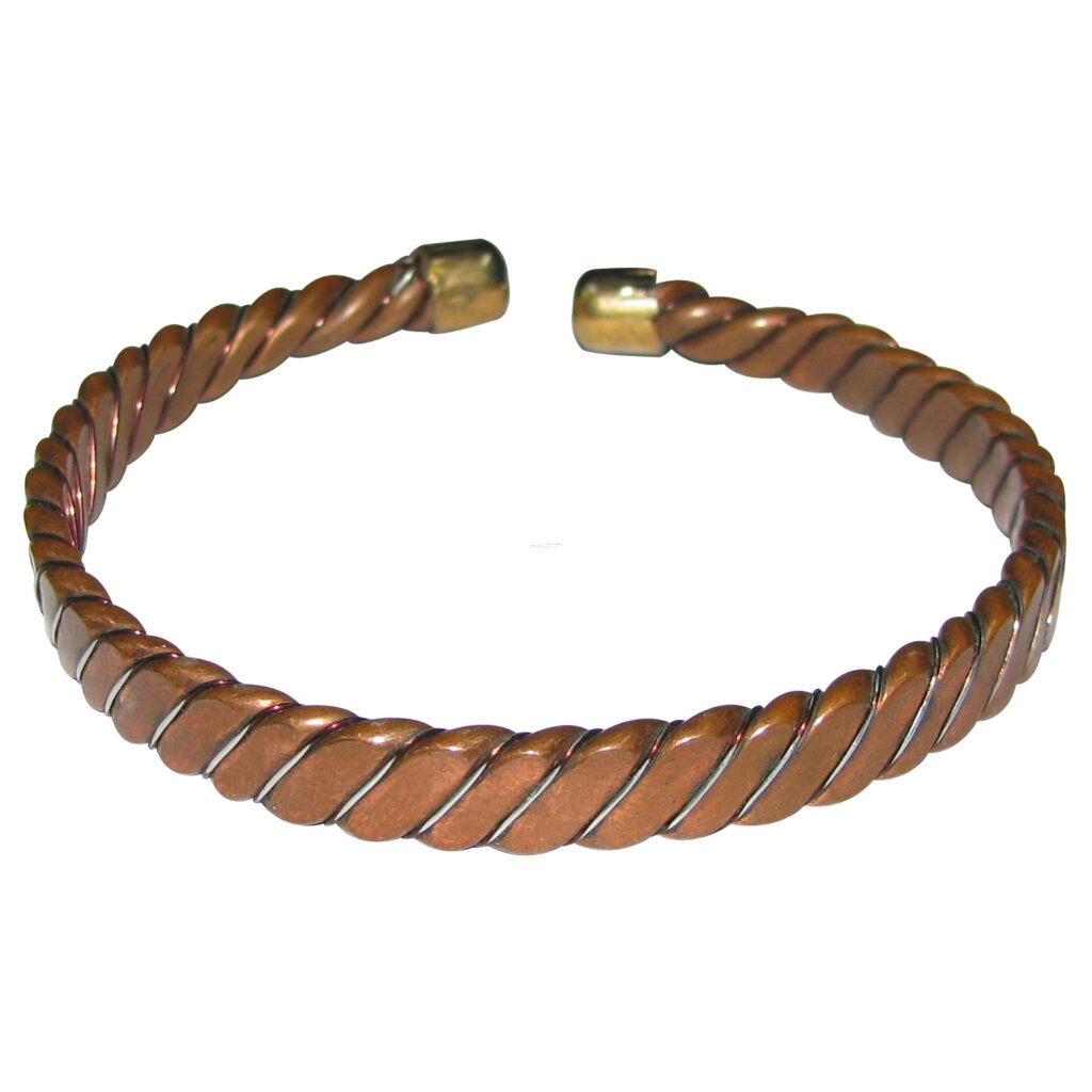 Aadhyathmik Twisted Copper Bracelet For Health S947818 Aadhyathmika