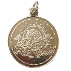 Aadhyathmik Surya Narayana Surya Bhagavan Soura Kavach Silver Pendant 1inch 10grams - S9058-96