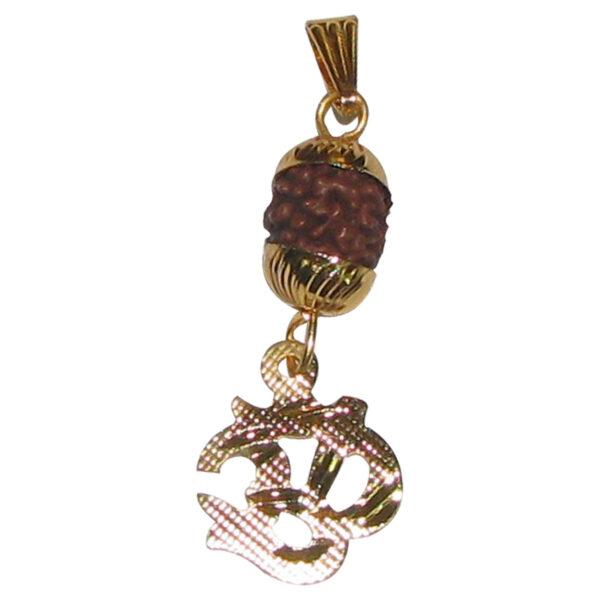 Aadhyathmik Pranavakshara Rudraksha Raksha Pendant 1inch 1gram - S9058-108