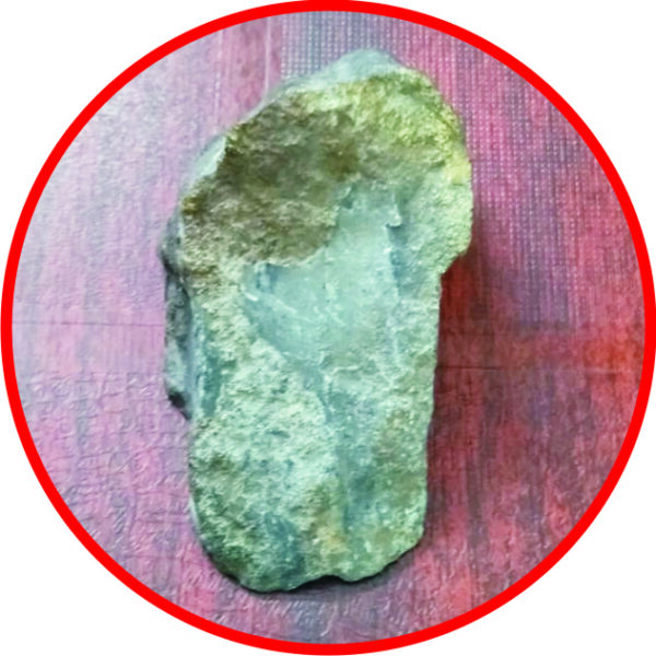 Aadhyathmik Swarnamukhi Shila Ambika Shila Devi Shila Natural for Panchayatan Puja 2.5inch 164grams Ambika Face Slightly Visible from one Angle - S9039-39-02