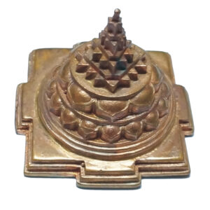 Aadhyathmik Aimpon SriChakram Silai Panchalogam SriYantra Vigraham Panchaloha MahaMeru Idol Panchdathu 5 Metal 1.5inch 22grams - S9036-24