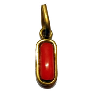 3ct Natural Pagadam Pavalam Moonga Coral Ashtadathu Pendant Remedy for Relief from Debt - V0009-01