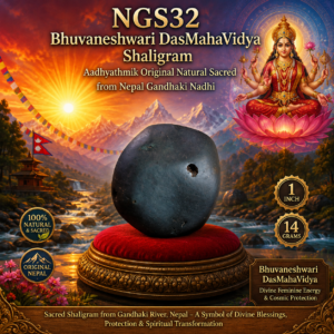 NGS32 - Bhuvaneshwari DasMahaVidya Shaligram Aadhyathmik Original Natural Sacred from Nepal Gandhaki Nadhi 1inch 14grams