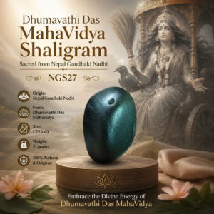 NGS27 - Dhumavathi DasMahaVidya Shaligram Aadhyathmik Original Natural Sacred from Nepal Gandhaki Nadhi 1.25inch 21grams