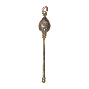 S955308 - Aadhyathmik Aimpon Panchalogam Om Murugan Vel Long Pendant Panchaloha Subrahmanya Vel Locket (5 Metals Kartikeya Vel Panchadhatu) Kavach 3inch 8grams
