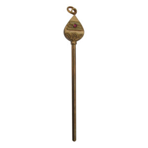 S955468 - Aadhyathmik Aimpon Long Murugan Vel Panchalogam Pendant Big Subramanya Vel Panchaloha Locket (5 Metals Panchadhatu) Karthikeya Kavach 5inch 20grams