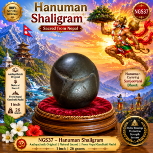 NGS37 - Hanuman Shaligram Aadhyathmik Original Natural Sacred from Nepal Gandhaki Nadhi 1inch 26grams