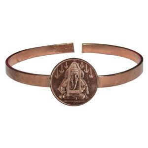 CB5 - Aadhyathmik Vinayaka Ragi Kankanam Pillayarpatti Vinayagar Ceppu Kaapu Ganapathi Taamba Taamra Kada Ganesh Copper Bracelet Adjustable